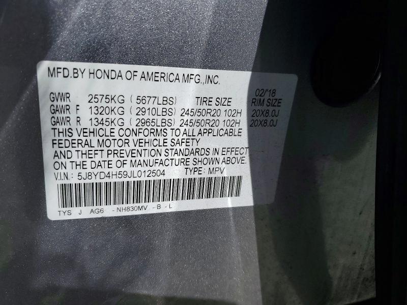 Aukcja sprzedaży 2018 Acura Mdx, vin: 5J8YD4H59JL012504, numer aukcji: 55456696