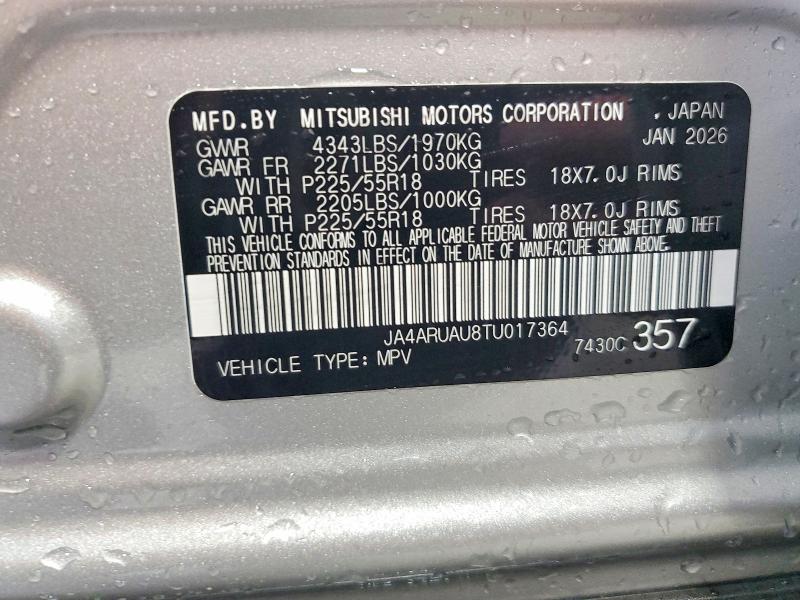 Aukcja sprzedaży 2026 Mitsubishi Outlander Sport, vin: JA4ARUAU8TU017364, numer aukcji: 54878826