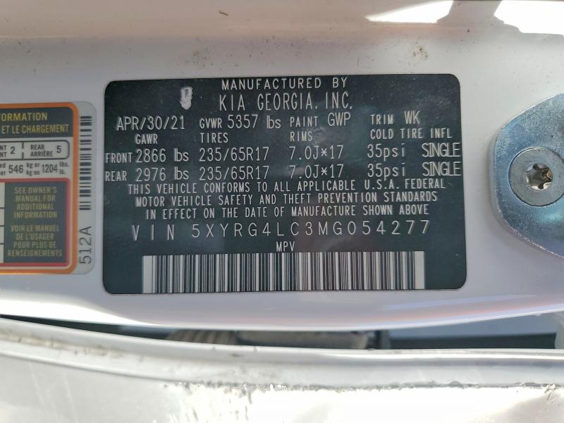 Продаж на аукціоні авто 2021 Kia Sorento, vin: 5XYRG4LC3MG054277, номер лоту: 55234676