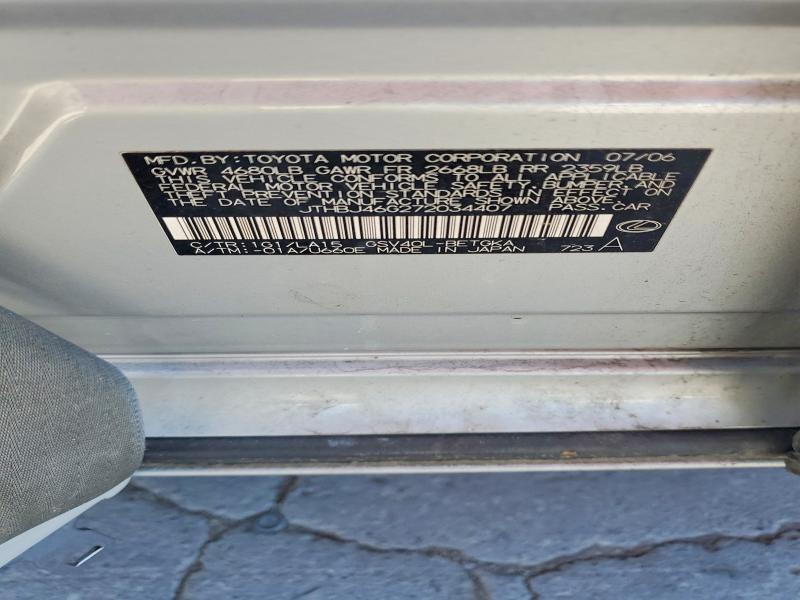 2007 Lexus Es მანქანა იყიდება აუქციონზე, vin: JTHBJ46G272034407, აუქციონის ნომერი: 53399336