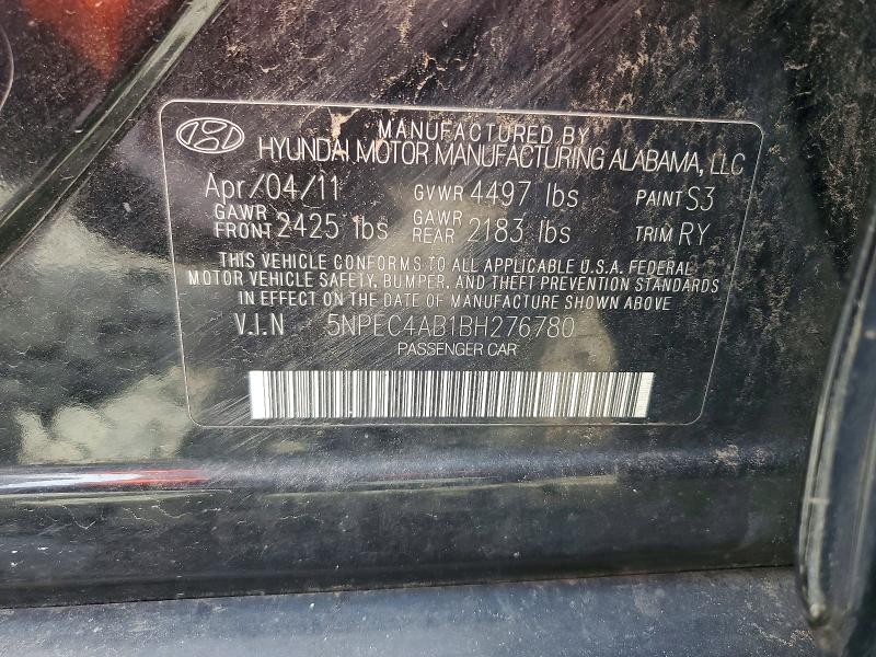 Aukcja sprzedaży 2011 Hyundai Sonata, vin: 5NPEC4AB1BH276780, numer aukcji: 54610616
