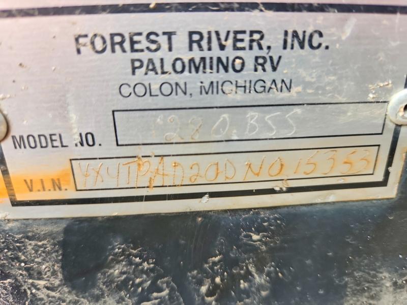 Auction sale of the 2013 Palonimo Recreational Vehicle (rv), vin: 4X4TPAD20DN015353, lot number: 50898176