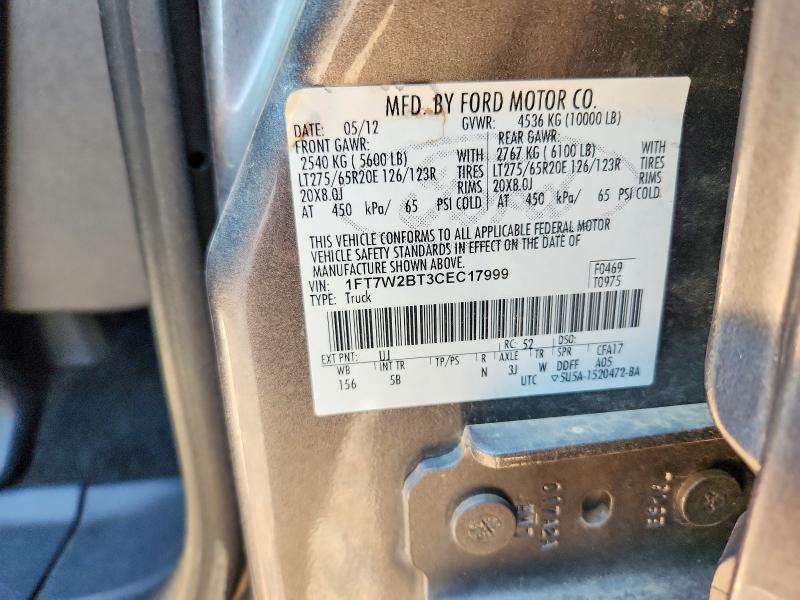 Продаж на аукціоні авто 2012 Ford F250, vin: 1FT7W2BT3CEC17999, номер лоту: 53302506