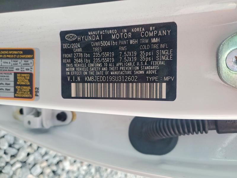 2025 Hyundai Tucson მანქანა იყიდება აუქციონზე, vin: KM8JEDD19SU312602, აუქციონის ნომერი: 54643936