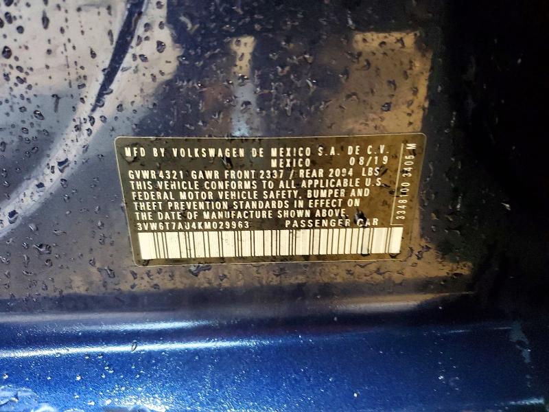 Продажа на аукционе авто 2019 Volkswagen Gti, vin: 3VW6T7AU4KM029963, номер лота: 54749416