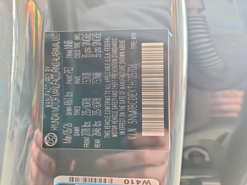 53673166 :رقم المزاد ، 5NMJBCDEXTH705706 vin ، 2026 Hyundai Tucson مزاد بيع