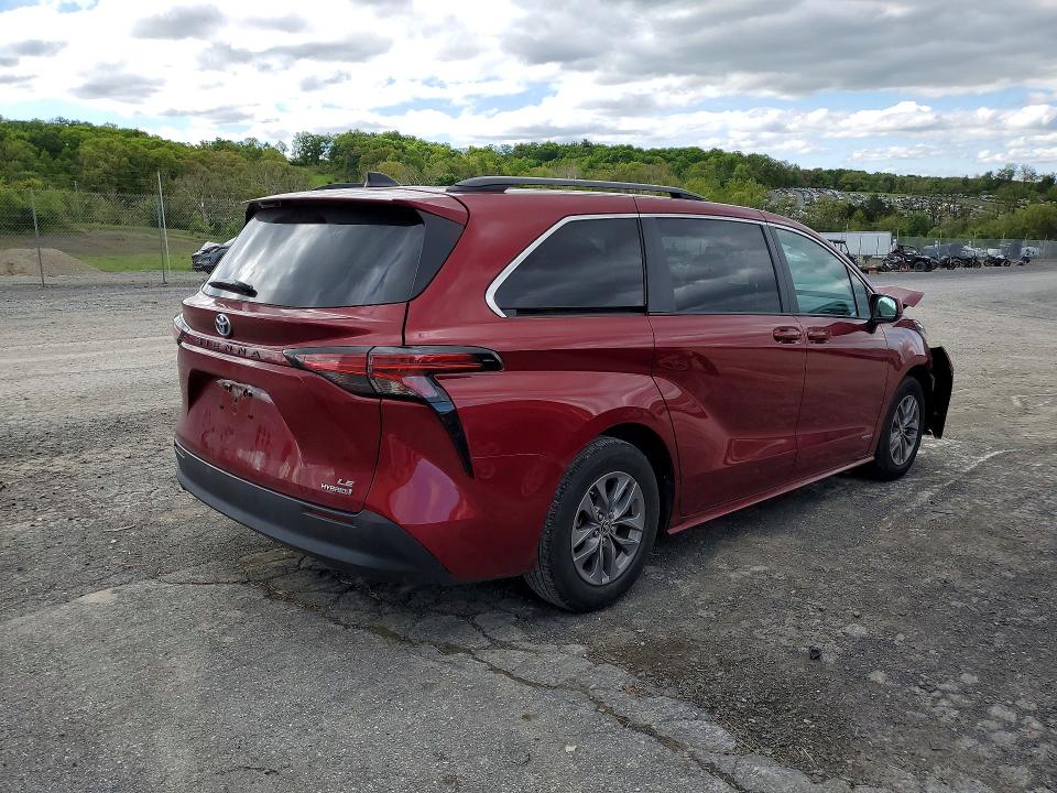 Aukcja sprzedaży 2021 Toyota Sienna, vin: 5TDKRKEC4MS066387, numer aukcji: 53539346