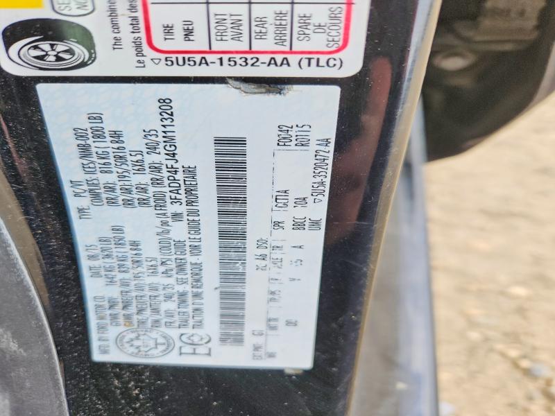 2016 Ford Fiesta მანქანა იყიდება აუქციონზე, vin: 3FADP4FJ4GM113208, აუქციონის ნომერი: 52967266