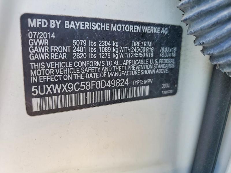 Продаж на аукціоні авто 2015 Bmw X3, vin: 5UXWX9C58F0D49824, номер лоту: 54052106