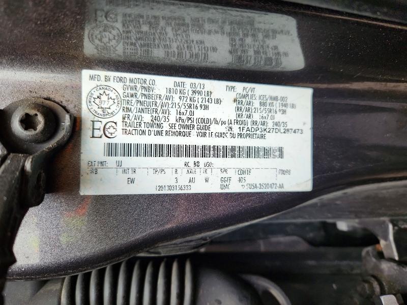 Продажа на аукционе авто 2013 Ford Focus, vin: 1FADP3K27DL287473, номер лота: 52293376