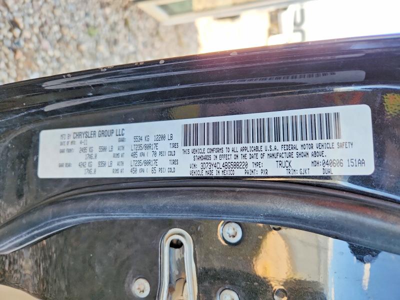 52966956 :رقم المزاد ، 3D73Y4CL4BG588220 vin ، 2011 Dodg Ram مزاد بيع