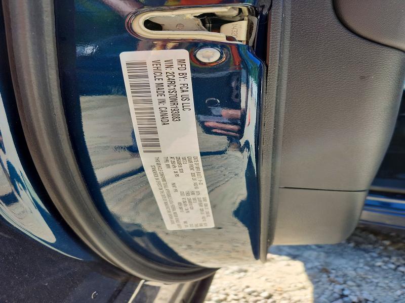 2022 Chrysler Pacifica მანქანა იყიდება აუქციონზე, vin: 2C4RC1S70NR193083, აუქციონის ნომერი: 53934906
