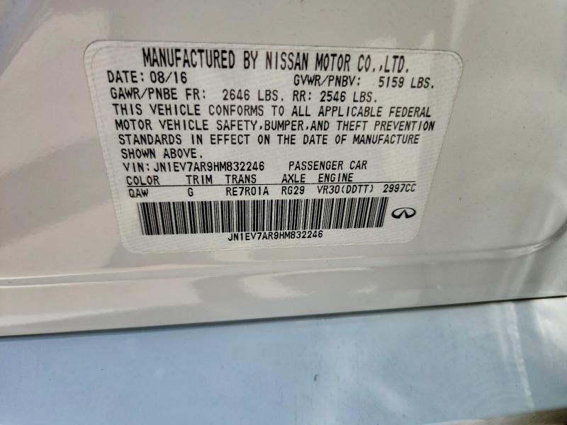 Продажа на аукционе авто 2017 Infiniti Q50, vin: JN1EV7AR9HM832246, номер лота: 54827576