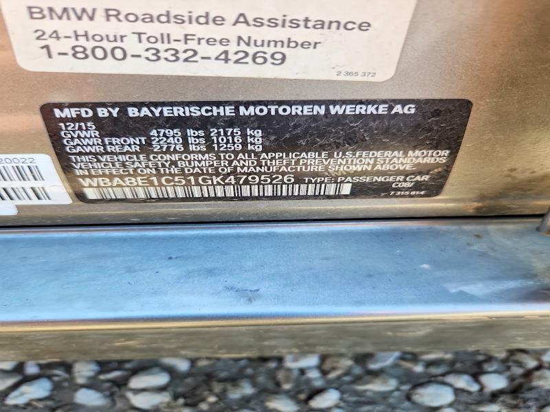 55176236 :رقم المزاد ، WBA8E1C51GK479526 vin ، 2016 Bmw 330e مزاد بيع