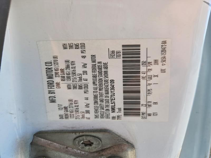 Продажа на аукционе авто 2018 Ford Transit Connect, vin: NM0LS7E70J1364109, номер лота: 52987986