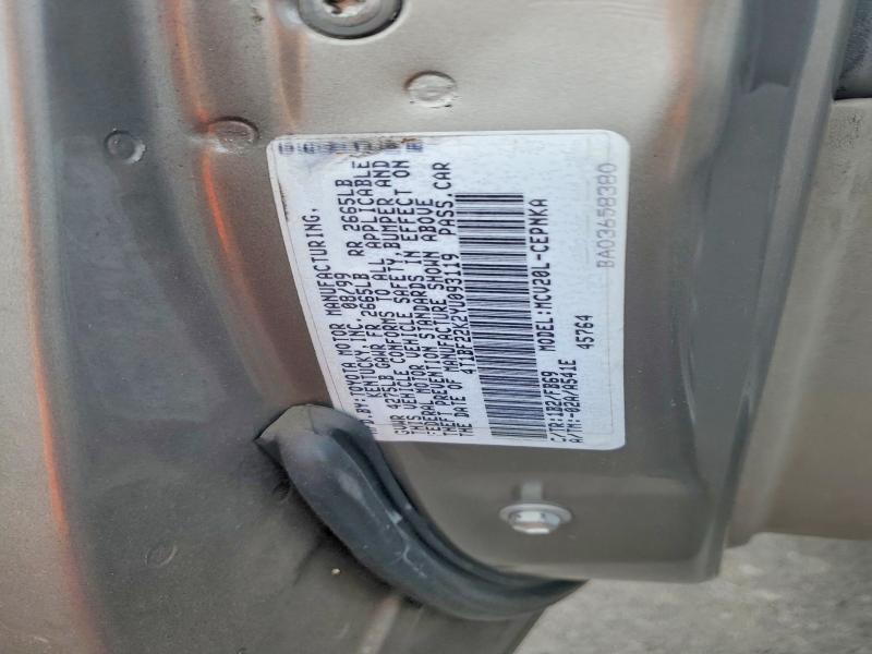 Продаж на аукціоні авто 2000 Toyota Camry, vin: 4T1BF22K2YU093119, номер лоту: 53911886