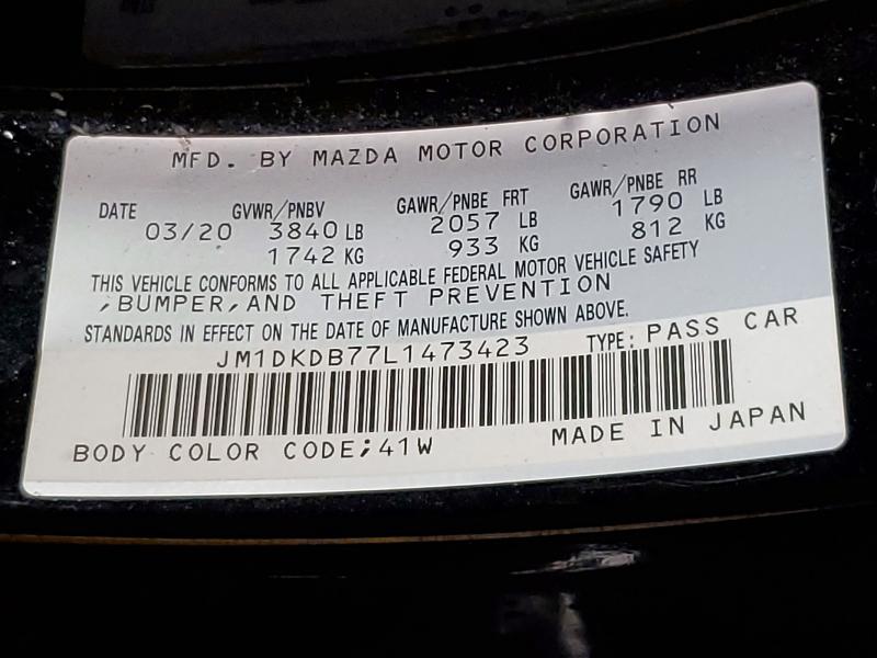 52968966 :رقم المزاد ، JM1DKDB77L1473423 vin ، 2020 Mazda Cx-3 مزاد بيع