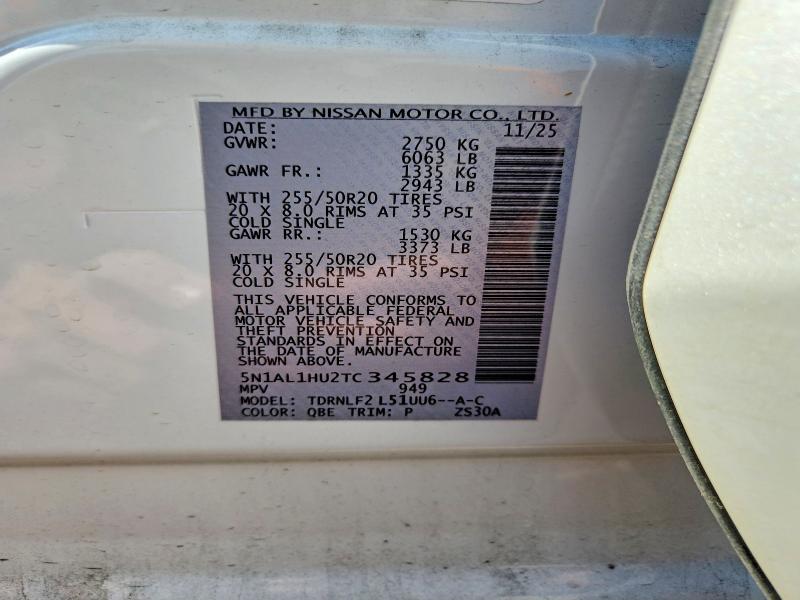 Aukcja sprzedaży 2026 Infiniti Qx60, vin: 5N1AL1HU2TC345828, numer aukcji: 53533766