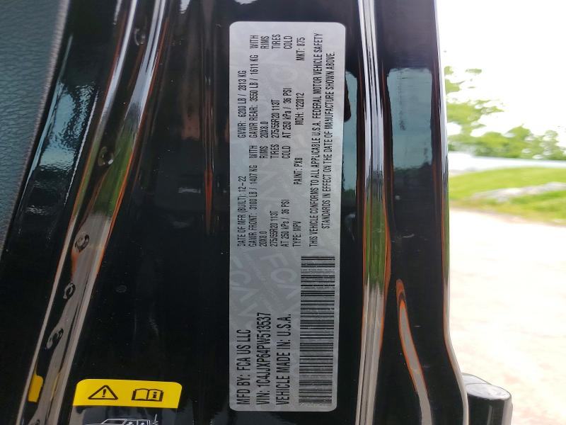 Продаж на аукціоні авто 2023 Jeep Wrangler, vin: 1C4JJXP64PW513537, номер лоту: 54597576