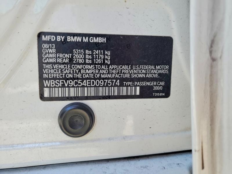 Продаж на аукціоні авто 2014 Bmw M5, vin: WBSFV9C54ED097574, номер лоту: 50978496