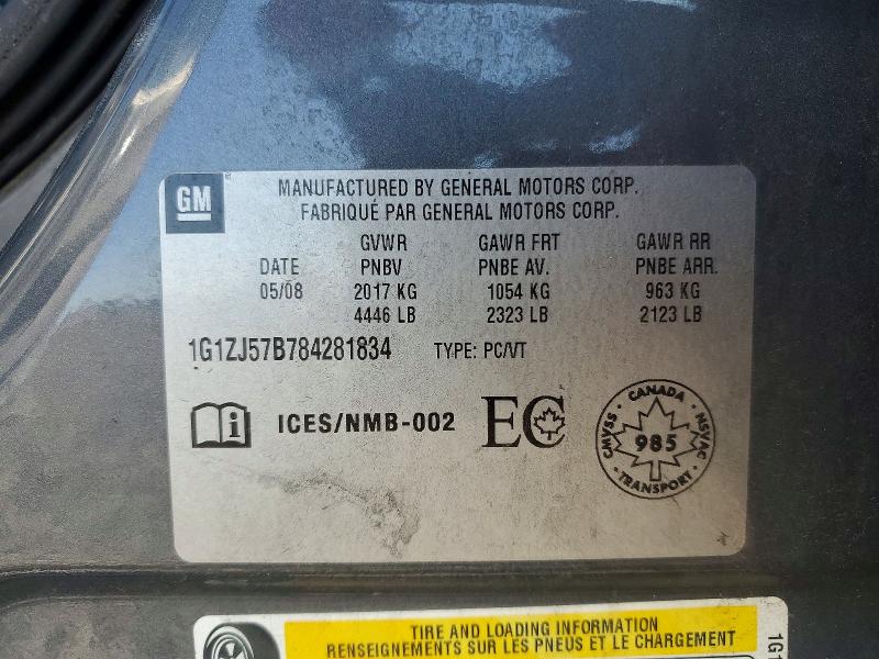 Продажа на аукционе авто 2008 Chevrolet Malibu, vin: 1G1ZJ57B784281834, номер лота: 54001736