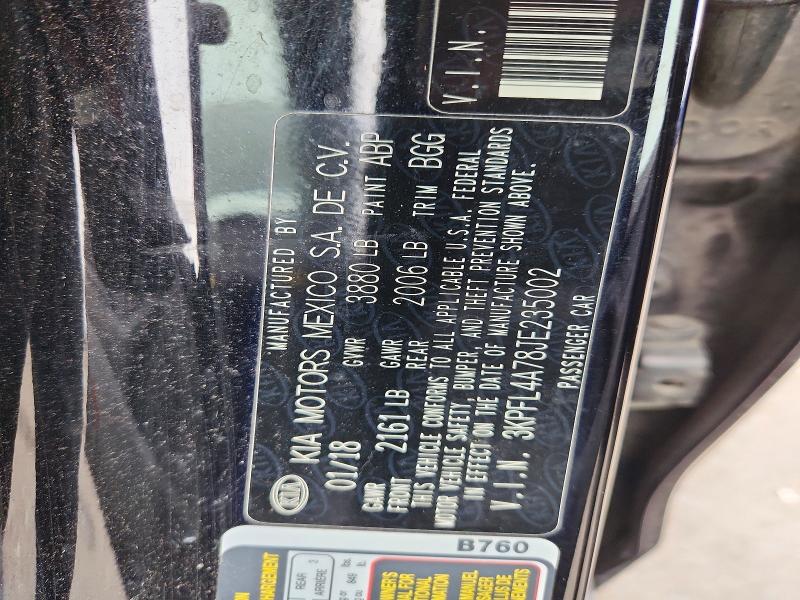 Продажа на аукционе авто 2018 Kia Forte, vin: 3KPFL4A78JE235002, номер лота: 52683886