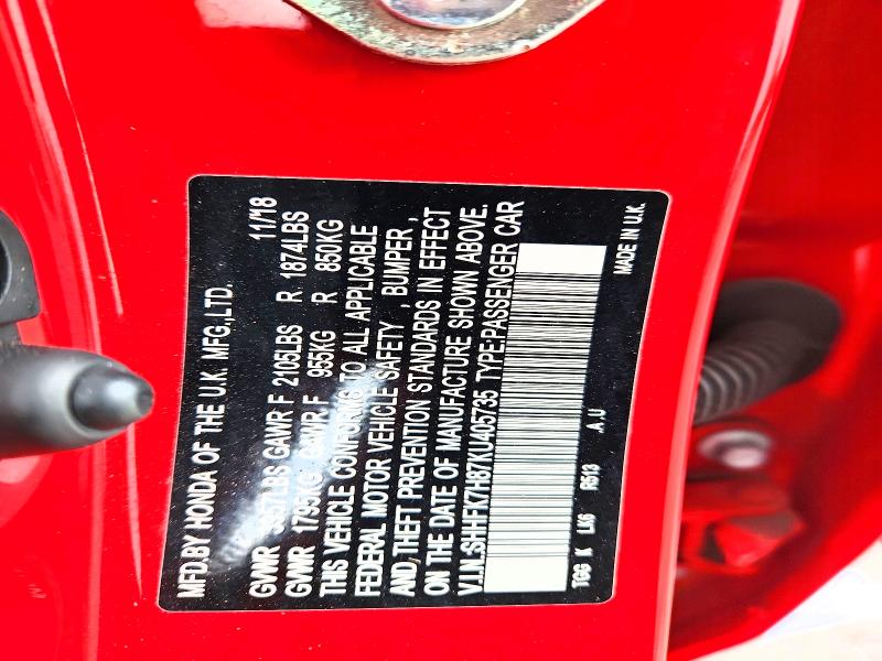 Продаж на аукціоні авто 2019 Honda Civic, vin: SHHFK7H87KU405735, номер лоту: 51699136