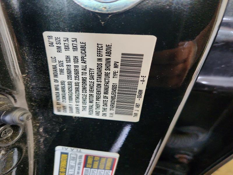54855626 :رقم المزاد ، 7FARW2H85JE045051 vin ، 2018 Honda Cr-v مزاد بيع