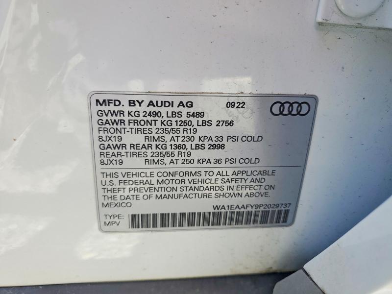 Продаж на аукціоні авто 2023 Audi Q5, vin: WA1EAAFY9P2029737, номер лоту: 51871756