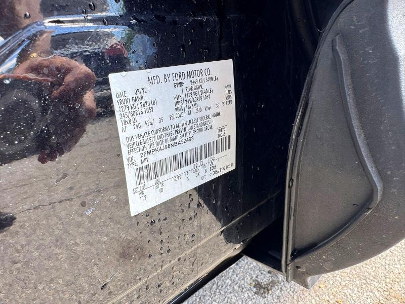 2022 Ford Edge მანქანა იყიდება აუქციონზე, vin: 2FMPK4J98NBA52488, აუქციონის ნომერი: 54926276