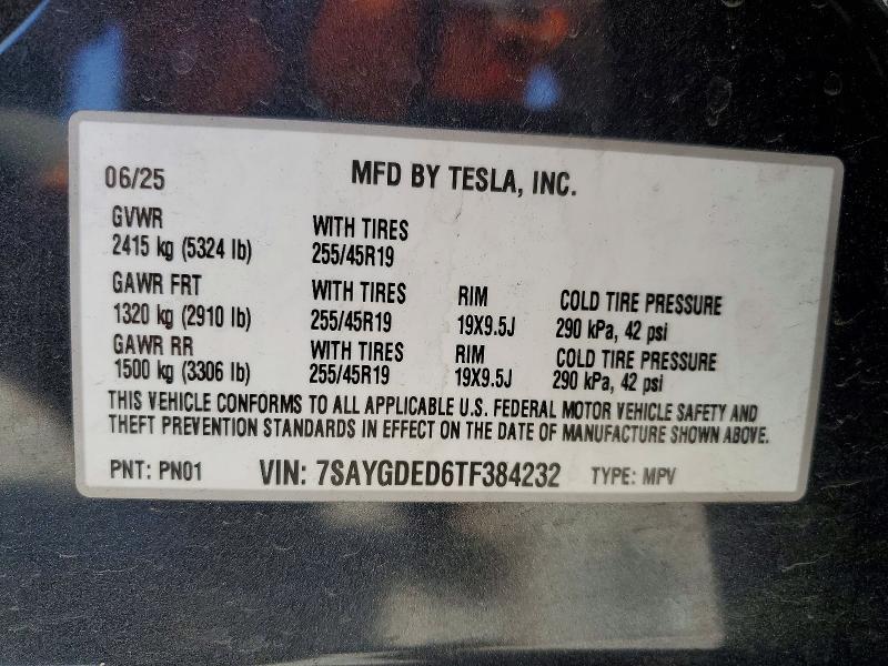2026 Tesla Model Y მანქანა იყიდება აუქციონზე, vin: 7SAYGDED6TF384232, აუქციონის ნომერი: 53277046