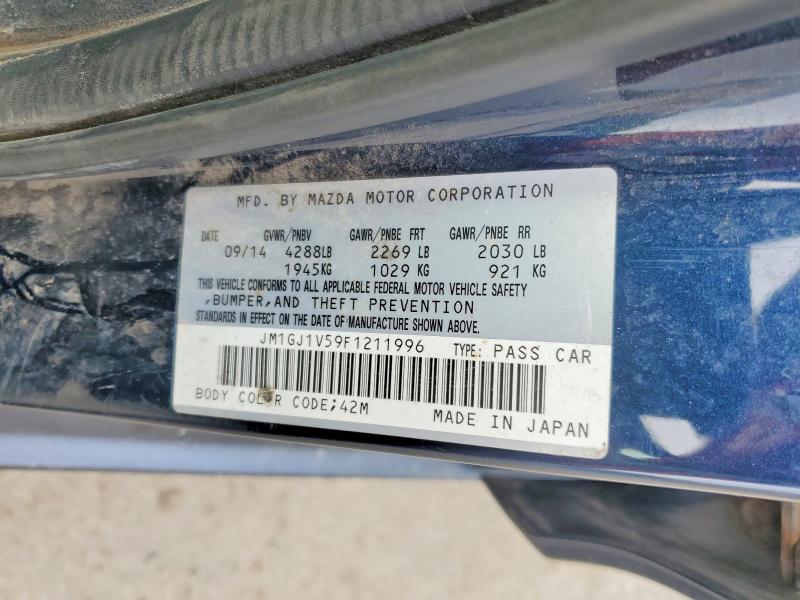 54476896 :رقم المزاد ، JM1GJ1V59F1211996 vin ، 2015 Mazda 6 مزاد بيع