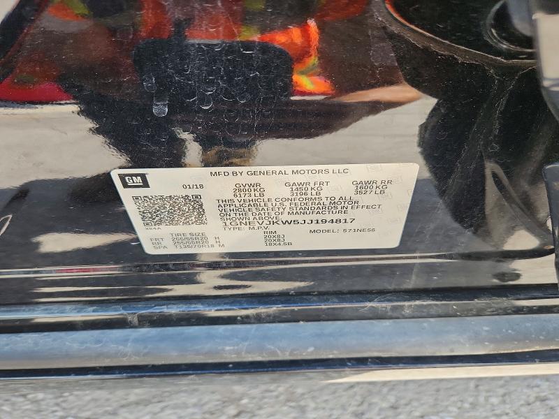 2018 Chevrolet Traverse მანქანა იყიდება აუქციონზე, vin: 1GNEVJKW5JJ194817, აუქციონის ნომერი: 54116866