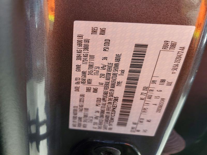 Aukcja sprzedaży 2023 Ford F150, vin: 1FTEW1C53PKE77585, numer aukcji: 52368136