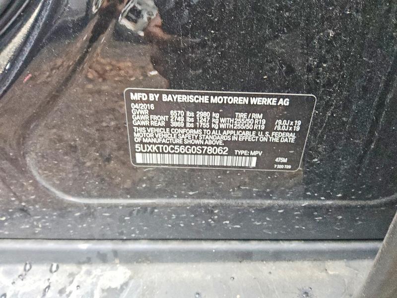 Aukcja sprzedaży 2016 Bmw X5, vin: 5UXKT0C56G0S78062, numer aukcji: 51372116