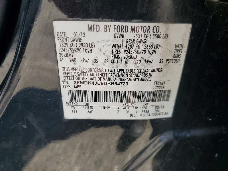 Продажа на аукционе авто 2013 Ford Edge, vin: 2FMDK4JC9DBB64729, номер лота: 53260196