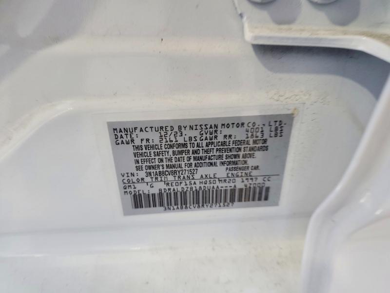Aukcja sprzedaży 2024 Nissan Sentra, vin: 3N1AB8CV8RY271527, numer aukcji: 52755956