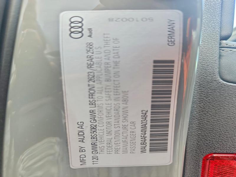 79908395 :رقم المزاد ، WAUB4AF44MA034842 vin ، 2021 Audi S4 مزاد بيع