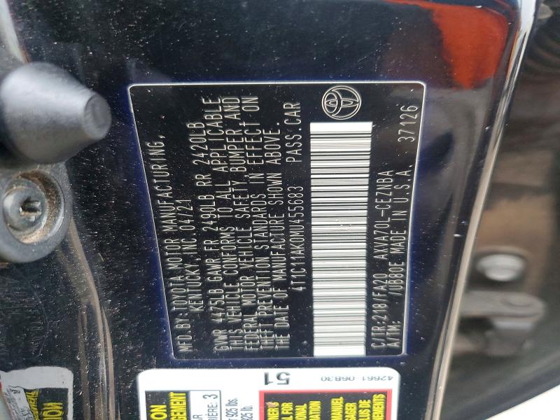 Продаж на аукціоні авто 2021 Toyota Camry, vin: 4T1C11AK0MU455683, номер лоту: 53115096