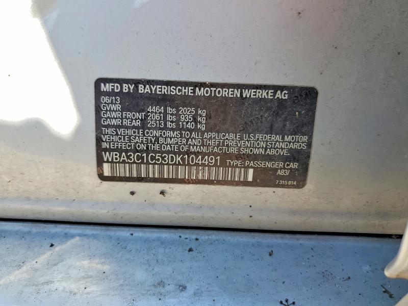 Продажа на аукционе авто 2013 Bmw 328, vin: WBA3C1C53DK104491, номер лота: 54734126