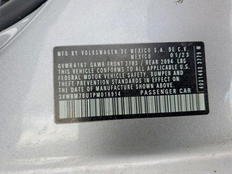 Aukcja sprzedaży 2023 Volkswagen Jetta, vin: 3VWBM7BU1PM016914, numer aukcji: 53847526