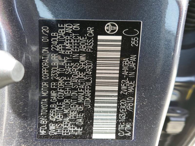 Продажа на аукционе авто 2020 Toyota Prius Prime, vin: JTDKARFPXL3149307, номер лота: 53127126