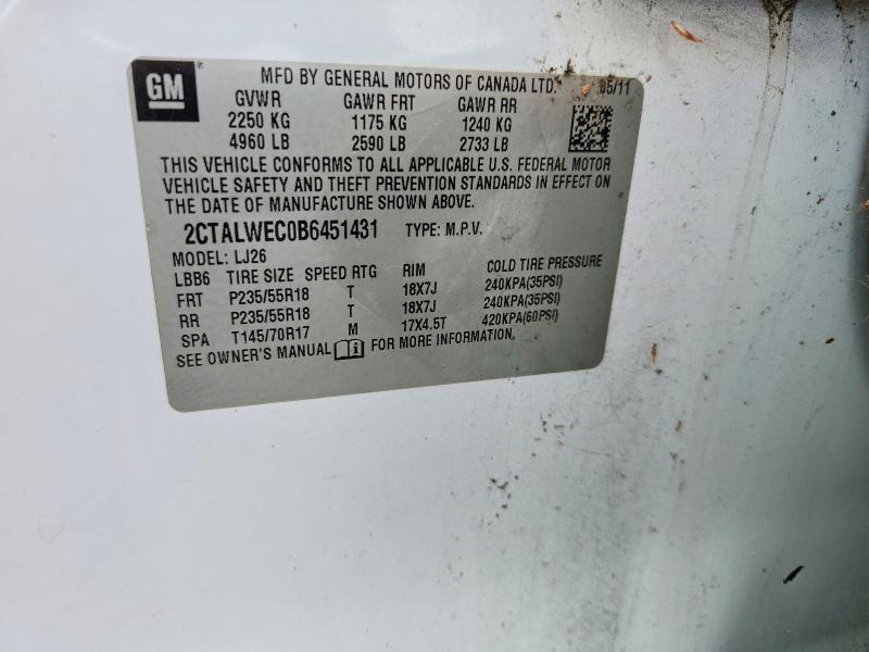 Продажа на аукционе авто 2011 Gmc Terrain, vin: 2CTALWEC0B6451431, номер лота: 53578556