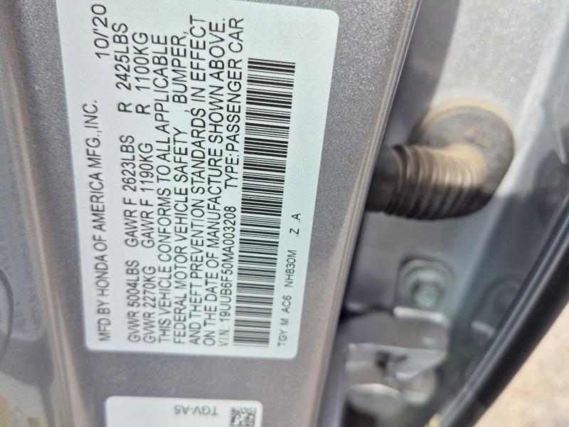 51877946 :رقم المزاد ، 19UUB6F50MA003208 vin ، 2021 Acura Tlx مزاد بيع