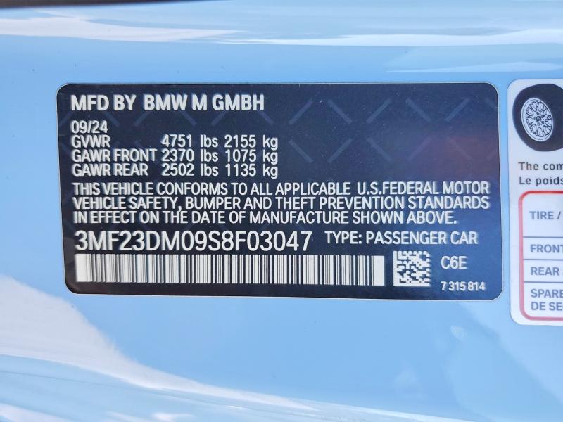 Продаж на аукціоні авто 2025 Bmw M2, vin: 3MF23DM09S8F03047, номер лоту: 52102326