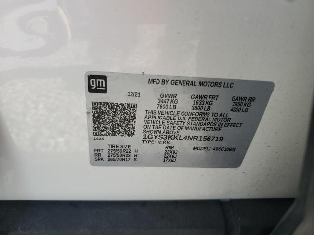 Aukcja sprzedaży 2022 Cadillac Escalade, vin: 1GYS3KKL4NR156719, numer aukcji: 51970986