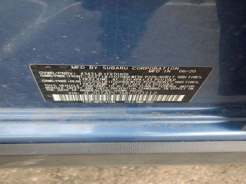Aukcja sprzedaży 2021 Subaru Crosstrek, vin: JF2GTAPC3MH200312, numer aukcji: 52755906