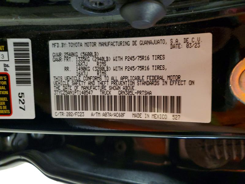 Продажа на аукционе авто 2023 Toyt Tacoma, vin: 3TYCZ5AN1PT140547, номер лота: 53639856