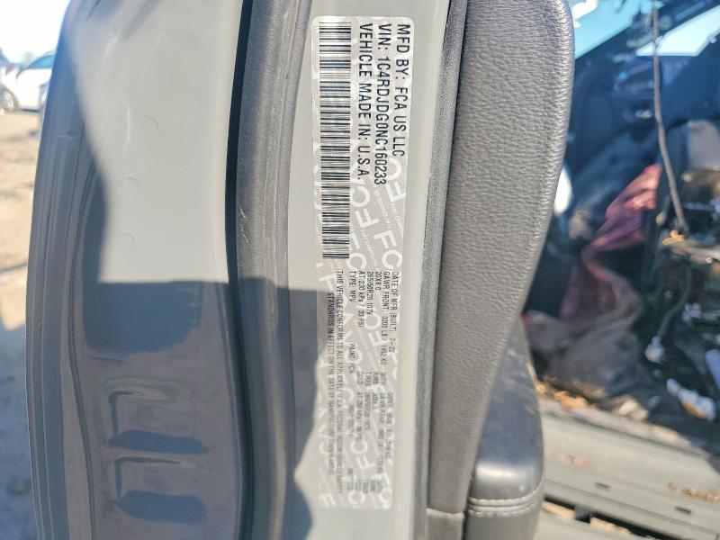 2022 Dodge Durango მანქანა იყიდება აუქციონზე, vin: 1C4RDJDG0NC160233, აუქციონის ნომერი: 54438846
