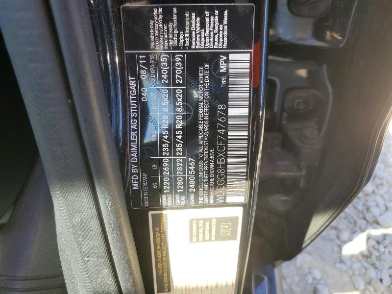 2012 Mercedes-benz Glk მანქანა იყიდება აუქციონზე, vin: WDCGG8HBXCF747678, აუქციონის ნომერი: 54527456